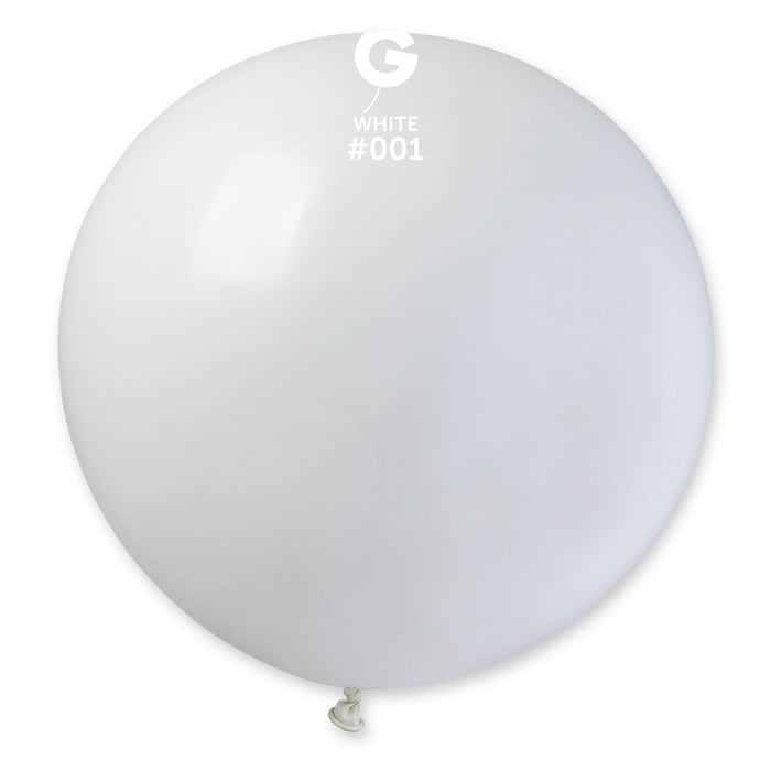 Gemar White number 001 round balloon